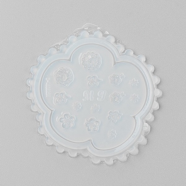 

PandaHall Food Grade Silicone Molds, Fondant Molds, For DIY Cake Decoration, Chocolate, Candy, UV Resin & Epoxy Resin Jewelry Making, Flower..., White