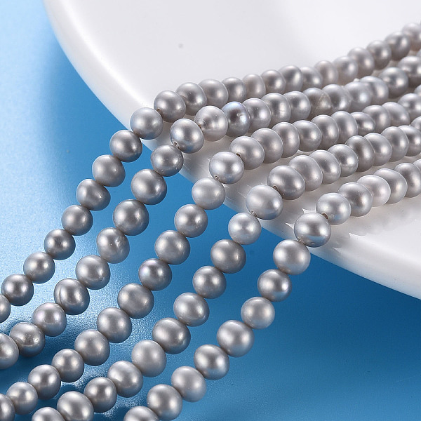 

PandaHall Natural Cultured Freshwater Pearl Beads Strands, Dyed, Potato, 4.5~5x4~5x4~5mm, Hole: 0.5mm, about 86~100pcs/strand, 14.96 inch...