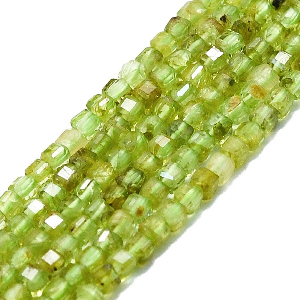 

PandaHall Natural Peridot Beads Strands, Faceted, Cube, 2x2x2mm, Hole: 0.6mm, about 182pcs/strand, 15.16''~15.55''(38.5~39.5cm) Peridot Cube