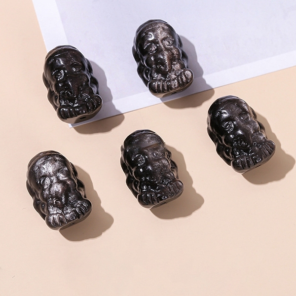 

PandaHall Natural Sliver Obsidian Carved Healing Figurines, Reiki Energy Stone Display Decorations, Ganesha, 21x14x12.5mm Obsidian Elephant