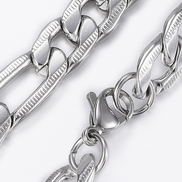 

PandaHall Trendy Men's Figaro Chain Necklaces, 304 Stainless Steel Chain Necklaces, with Lobster Claw Clasp, Stainless Steel Color, 25.98...