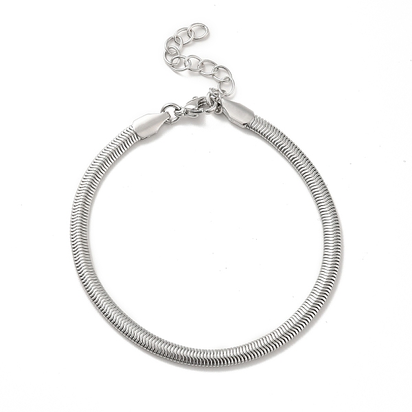 

PandaHall Rack Plating Brass Herringbone Chains Bracelet for Men Women, Cadmium Free & Lead Free, Real Platinum Plated, 7.48 inch(19cm)...