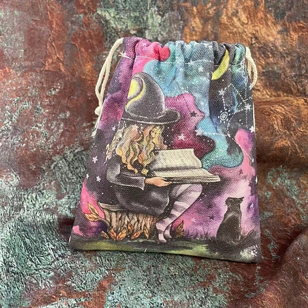 

PandaHall Tarot Theme Canvas Cloth Packing Pouches Drawstring Bags, Rectangle, Human Pattern, 15~18x13~14cm Cloth Human