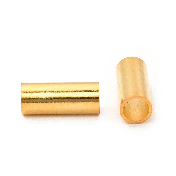 

PandaHall 304 Stainless Steel Beads, Large Hole Beads, Column, Real 24K Gold Plated, 12x5mm, Hole: 4mm 304 Stainless Steel Column