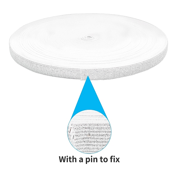 

PandaHall Ultra Wide Thick Flat Elastic Band, Webbing Garment Sewing Accessories, Silver, 15mm Elastic Fibre Flat Silver