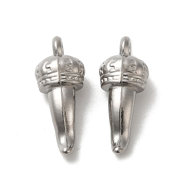 

PandaHall 304 Stainless Steel Pendants, Horn of Plenty/Italian Horn Cornicello Charms, Stainless Steel Color, 15x4.5x6mm, Hole: 1.2mm 304...