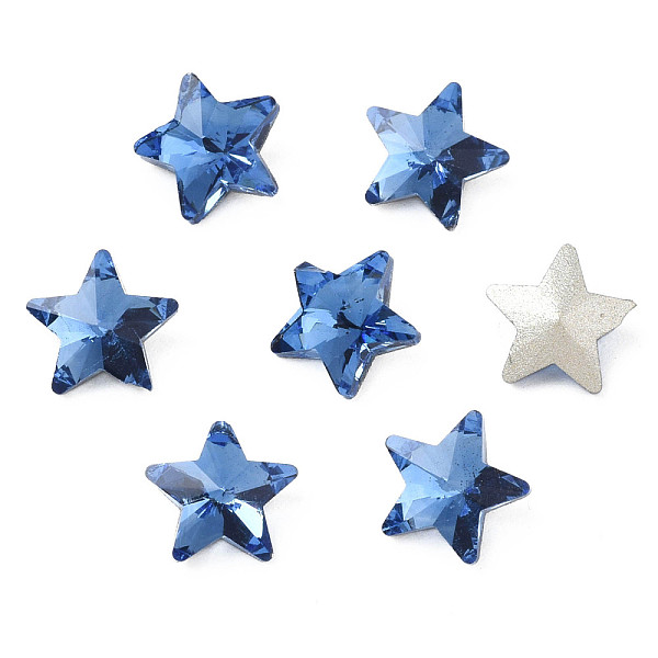 

PandaHall Glass Rhinestone Cabochons, Nail Art Decoration Accessories, Faceted, Star, Rosy Brown, 7.5x8x3.5mm Glass Star