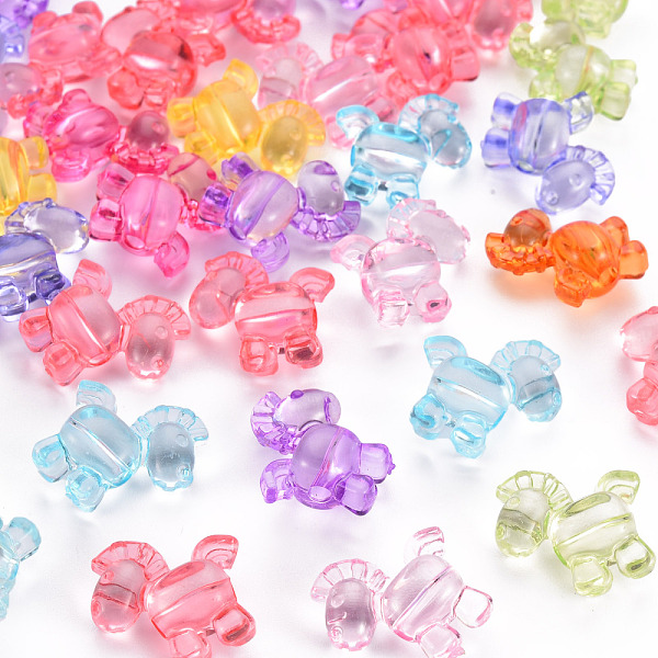 

PandaHall Transparent Acrylic Beads, Horse, Mixed Color, 17x17x8mm, Hole: 2mm, about 720pcs/500g Acrylic Horse Multicolor