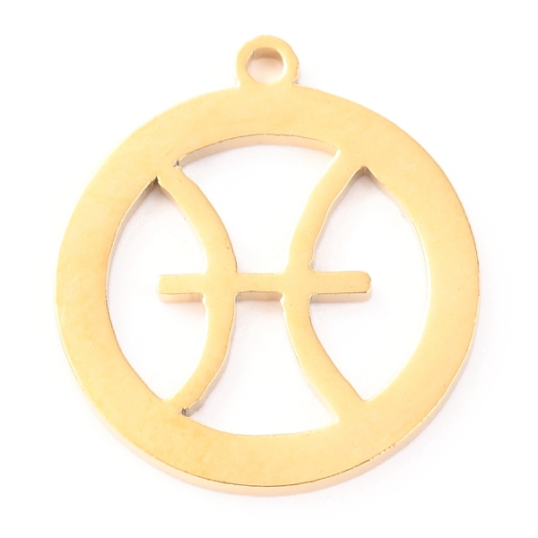 

PandaHall 304 Stainless Steel Pendants, Constellation, Pisces, 18x16x1.1mm, Hole: 1.2mm Stainless Steel Pisces