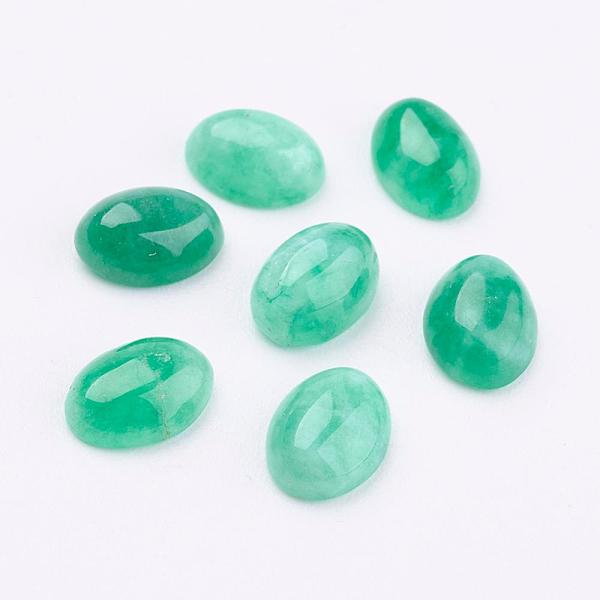 

PandaHall Natural Flower Jade Cabochons, Oval, Dyed, 8x6x3mm Other Jade Oval