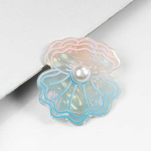 

PandaHall Sea Animal PVC Alligator Hair Clips for Girl, DIY Hair Accessories, Shell Shape, 57x30mm PVC Shell Shape