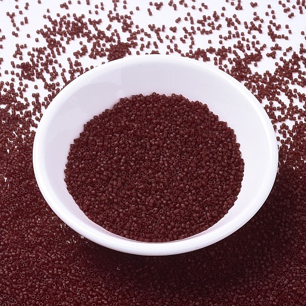 

PandaHall MIYUKI Delica Beads, Cylinder, Japanese Seed Beads, 11/0, (DB1262) Matte Transparent Dark Cranberry, 1.3x1.6mm, Hole: 0.8mm, about..., Purple