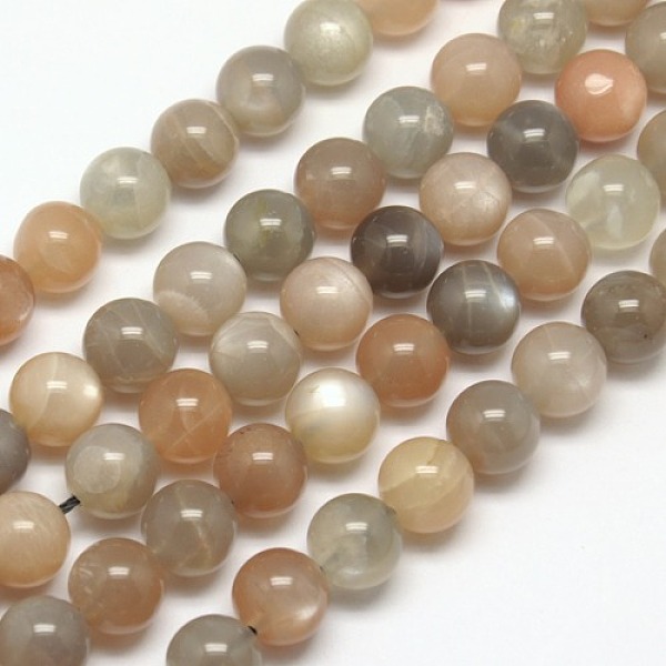

PandaHall Natural Multi-Moonstone Beads Strands, Moonstone & Sunstone Beads, Round, 6mm, Hole: 1mm, about 65pcs/strand, 15.7 inch...