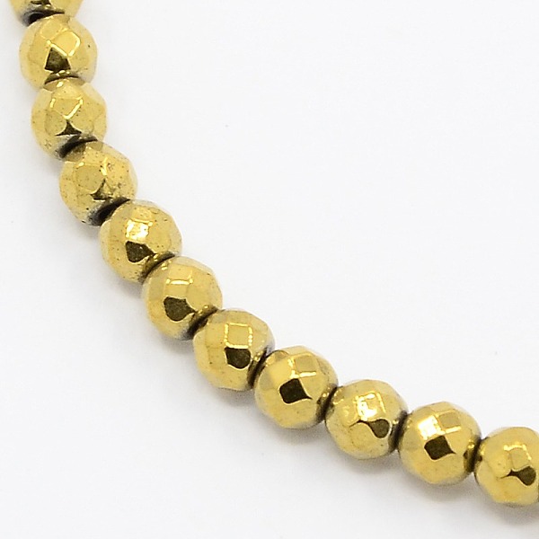 

PandaHall Grade A Electroplate Magnetic Synthetic Hematite Round Beads Strands, Golden Plated, 3x3mm, Hole: 1mm, about 128pcs/strand, 15.7...