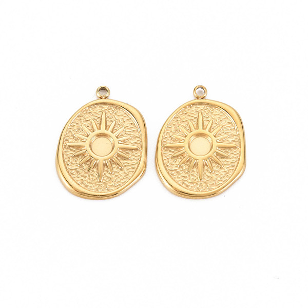

PandaHall Ion Plating(IP) 304 Stainless Steel Pendant Enamel Settings, Oval, Real 14K Gold Plated, 21x15.5x2mm, Hole: 1.5mm 304 Stainless...