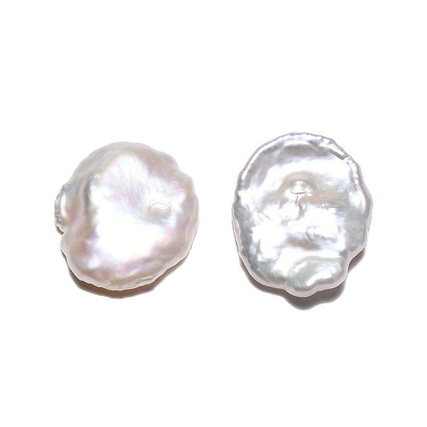 

PandaHall Natural Keshi Pearl Beads, Cultured Freshwater Pearl, No Hole/Undrilled, Nuggets, Seashell Color, 14~18x11~14.5x3~5mm Keshi Pearl...