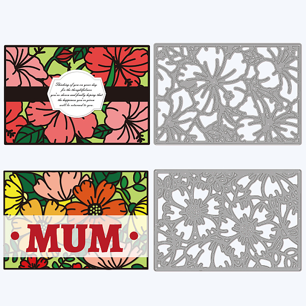 

PandaHall 2Pcs 2 Styles Carbon Steel Cutting Dies Stencils, for DIY Scrapbooking, Photo Album, Decorative Embossing Paper Card, Flower...