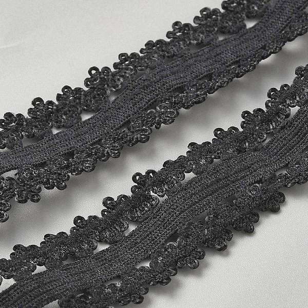 Ruban de dentelle à volants en polyester extensible de 2 mètre