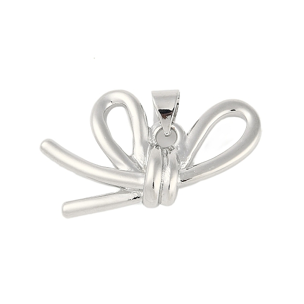 

PandaHall Brass Pendants, Bowknot Charms, Real Platinum Plated, 13x31x4.5mm, Hole: 5.5x3.5mm Brass Bowknot