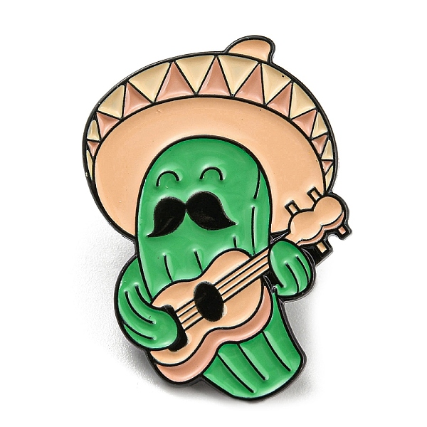 

PandaHall Cactus Player Enamel Pins, Black Alloy Brooches for Backpack Clothes, Black, 30x22x1.5mm Alloy+Enamel Cactus Black