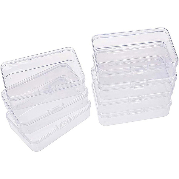 

PandaHall BENECREAT 10 pack rectangle Clear Plastic Bead Storage Containers Box Case with Flip-Up Lids for Pills,Herbs,Tiny Bead,Jewerlry...
