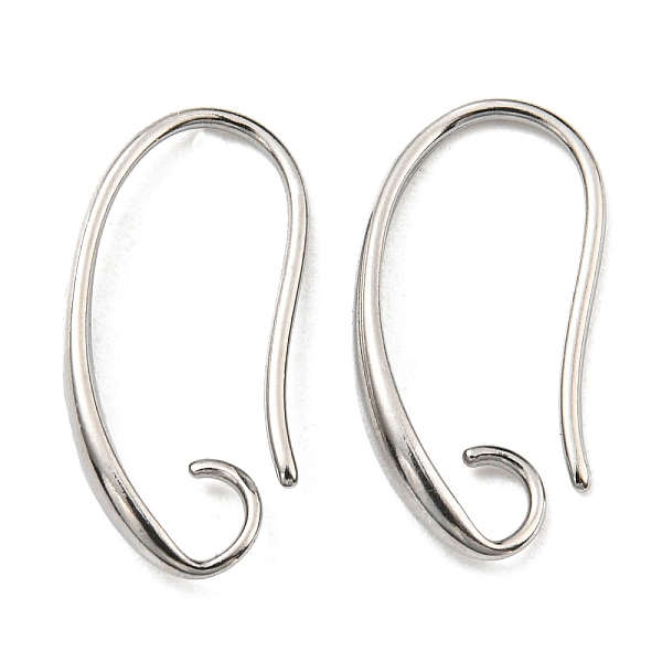 

PandaHall 304 Stainless Steel Earring Hooks, Ear Wire with Loops, Stainless Steel Color, 20 Gauge, 18.5x8.5x3mm, Hole: 3x2.5mm, Pin: 0.8mm...