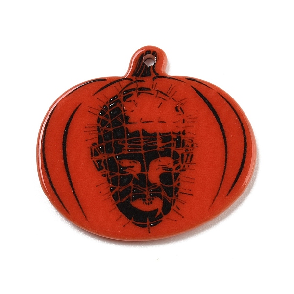 

PandaHall Halloween Acrylic Pendants, Pumpkin, Red, 34.5x38x2.5mm, Hole: 1.5mm Acrylic Pumpkin Red