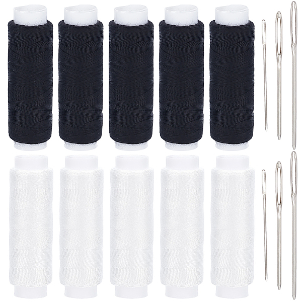 10 Rolle Polyester-Nähgarn in 2 Farben-image-DIY-CY0003-32-de