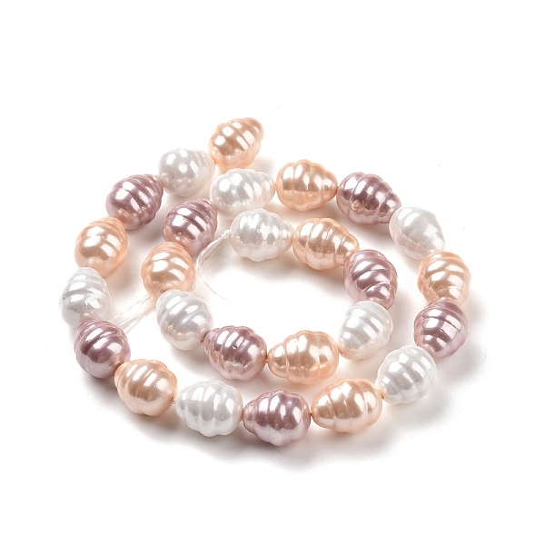 

PandaHall Electroplate Shell Pearl Beads Strands, Potato, Mixed Color, 15~16.5x12~12.5mm, Hole: 0.8mm, about 26pcs/strand, 15.7 inch~16.1..., Multicolor