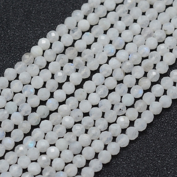 

PandaHall Natural Rainbow Moonstone Beads Strands, Round, Faceted, 3mm, Hole: 0.5mm, about 113pcs/strand, 15.35 inch(39cm) Rainbow Moonstone...