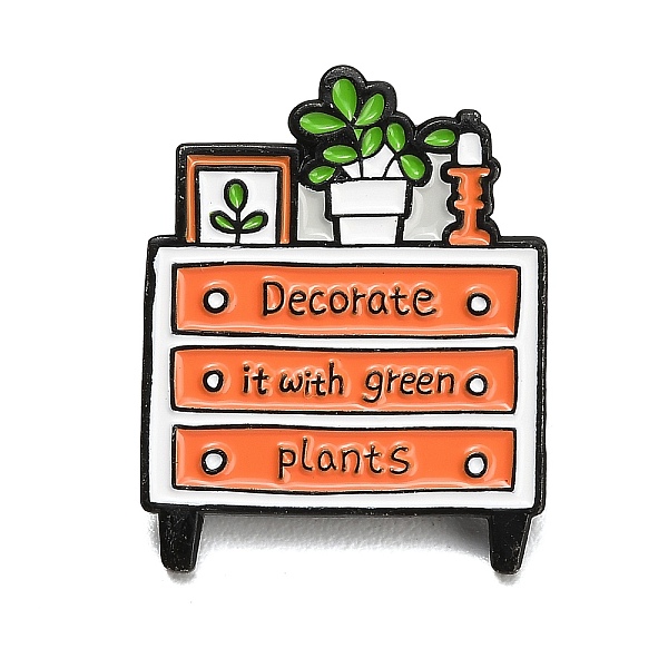 Decorate It With Green Plants Dresser Enamel Pins