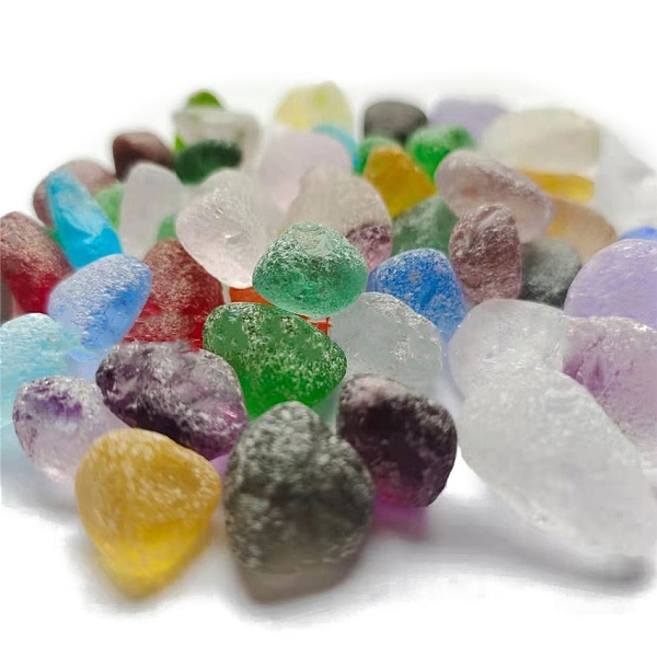 

PandaHall Ocean Series Glass Display Decoration, Nuggest, Random Color, 30~80mm, 20pcs/bag Glass Nuggets Multicolor