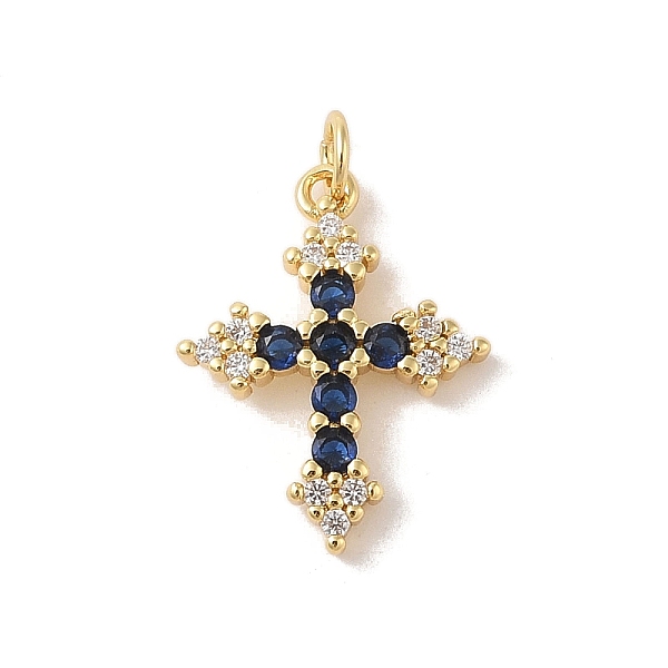 

PandaHall Rack Plating Brass Micro Pave Cubic Zirconia Pendants, with Jump Ring, Long-Lasting Plated, Cadmium Free & Lead Free, Corss...