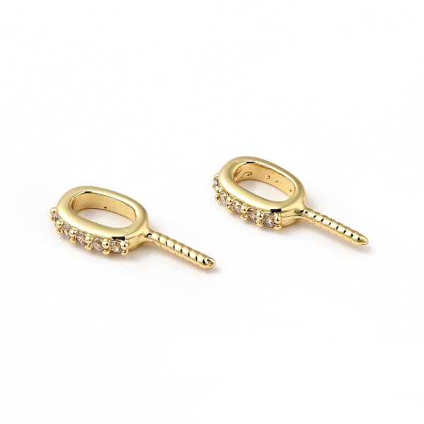 

PandaHall Rack Plating Brass Micro Pave Clear Cubic Zirconia Peg Bails, Screw Eye Peg Bails, Cadmium Free & Nickel Free & Lead Free, Real...