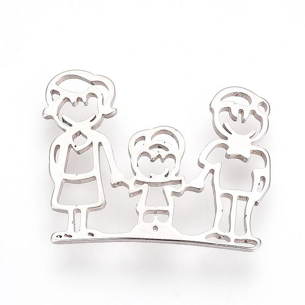 

PandaHall 201 Stainless Steel Filigree Joiners, Family, Stainless Steel Color, 23x28x1mm 201 Stainless Steel Human