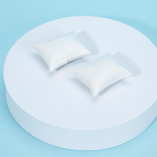 

PandaHall Mini Pillow, Simulated Cushion, Dollhouse Household Accessories, for Miniature Bedroom, None, 46~50x34~43x18~31mm Cloth None White