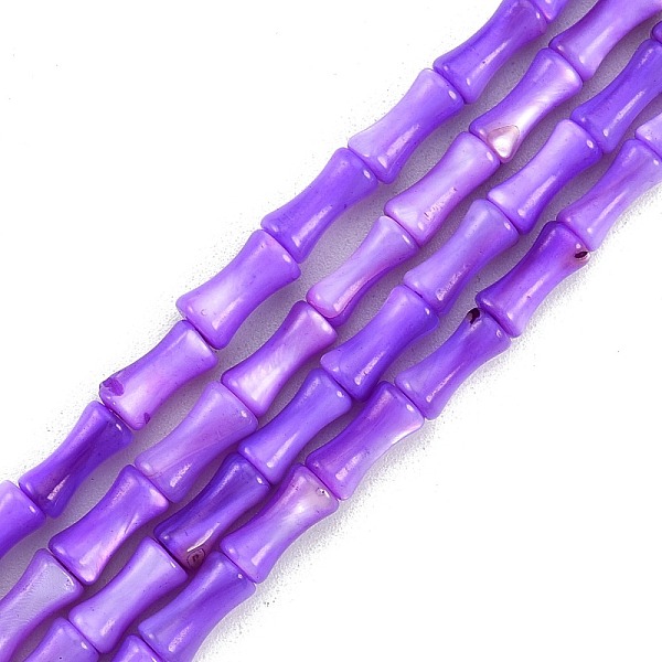 

PandaHall Natural Freshwater Shell Beads Strands, Dyed, Bamboo Stick Shape, Blue Violet, 8x4.5mm, Hole: 0.8mm, about 46pcs/strand, 14.49...