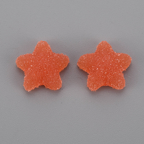 

PandaHall Transparent Clear Epoxy Resin Cabochons, Star, Orange Red, 17.5x18x6mm Epoxy Resin Star
