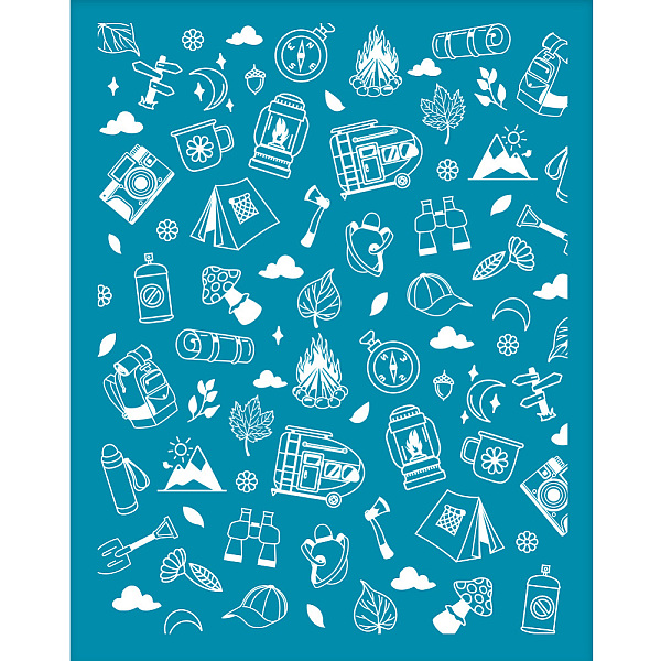 

PandaHall Silk Screen Printing Stencil, for Painting on Wood, DIY Decoration T-Shirt Fabric, Mixed Shapes, 100x127mm Nylon Mixed Shapes Cyan