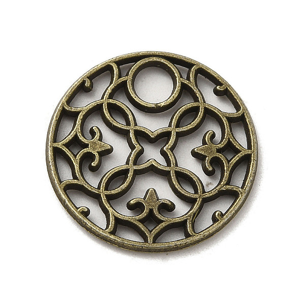 

PandaHall Tibetan Style Alloy Pendants, Cadmium Free & Lead Free, Circled Flower Shape, Antique Bronze, 19.5x1.5mm, Hole: 3.5mm, about...