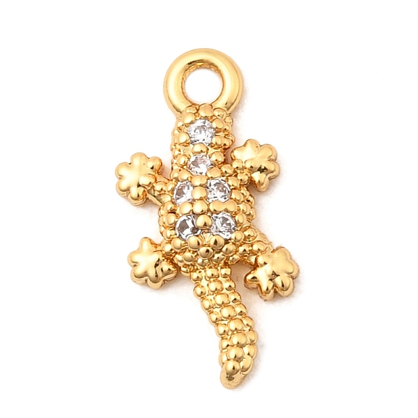 Brass Micro Pave Cubic Zirconia Charms