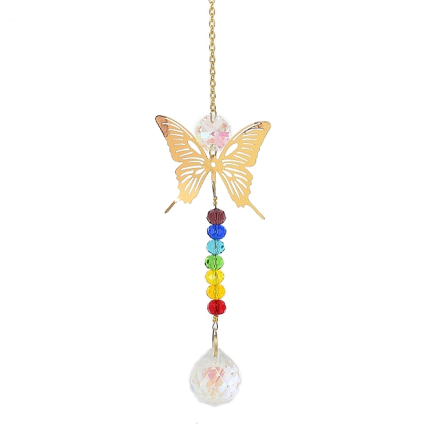 Alloy Hollow Butterfly Hanging Ornaments