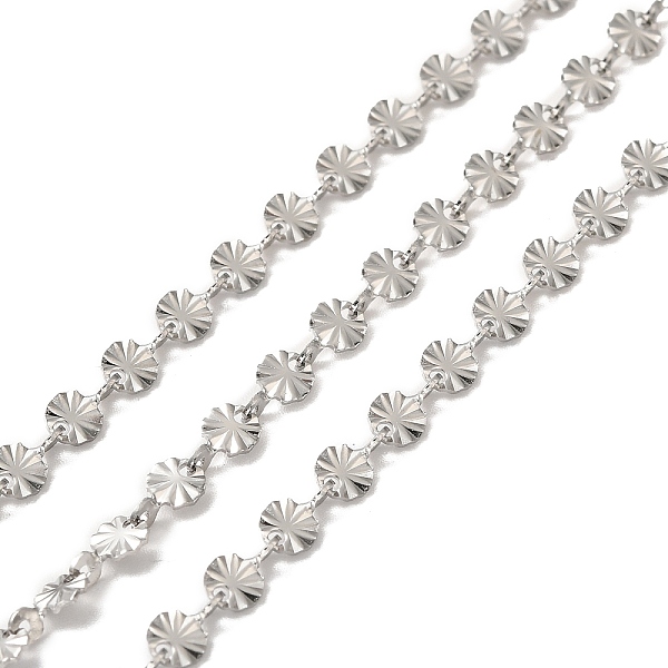

PandaHall 304 Stainless Steel Flower Link Chains, with Spool, Unwelded, Stainless Steel Color, 6x4x0.6mm, about 32.81 Feet(10m)/Roll 304...