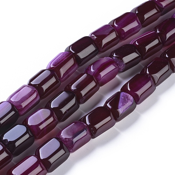 

PandaHall Natural Agate Beads Strands, Dyed & Heated, Column, Purple, 20x15mm, Hole: 1.2mm, about 19pcs/strand, 14.76 inch(37.5cm) Natural...