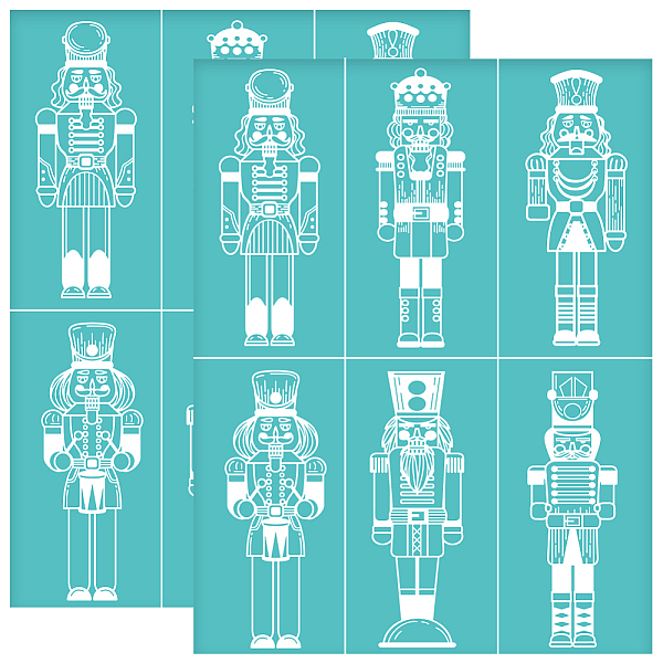 

PandaHall OLYCRAFT 2Pcs 8.6x11 Inch Nutcracker Theme Self-Adhesive Silk Screen Printing Stencil Christmas Nutcracker Silk Screen Stencil...