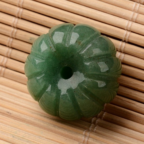 

PandaHall Natural Green Aventurine Beads, Pumpkin, 25x18mm, Hole: 3mm Green Aventurine Pumpkin