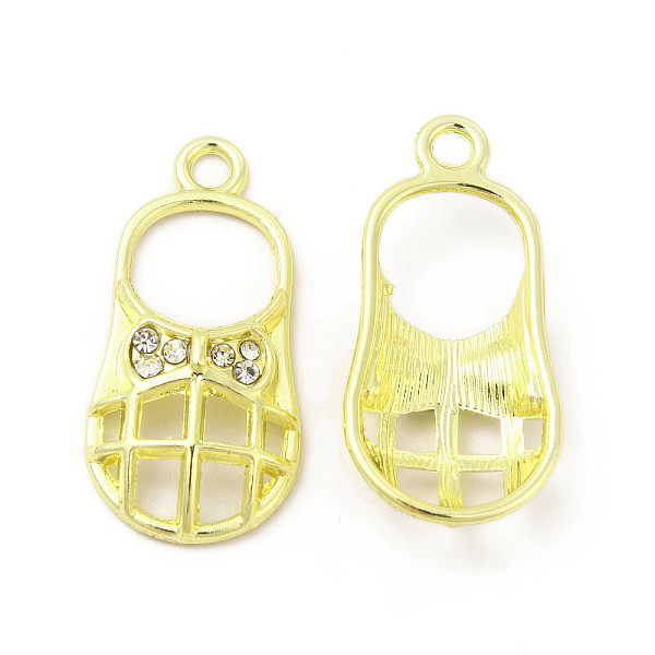 

PandaHall Rack Plating Alloy Crystal Rhinestone Pendants, Peanut Charms, Cadmium Free & Nickel Free & Lead Free, Light Gold, 26x12.5x4.5mm..., Clear