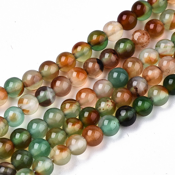 

PandaHall Natural Peacock Agate Beads Strands, Dyed, Round, 4mm, Hole: 0.5mm, about 91~95pcs/strand, 14.57 inch~15.35 inch(37~39cm) Peacock...