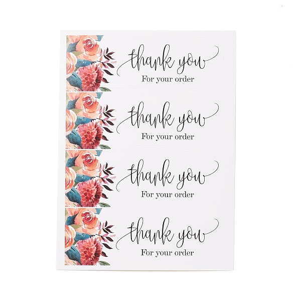 

PandaHall Rectangle with Word Thank You Paper Stickers, Self Adhesive Sticker Labels, for Envelopes, Bubble Mailers and Bags, White...