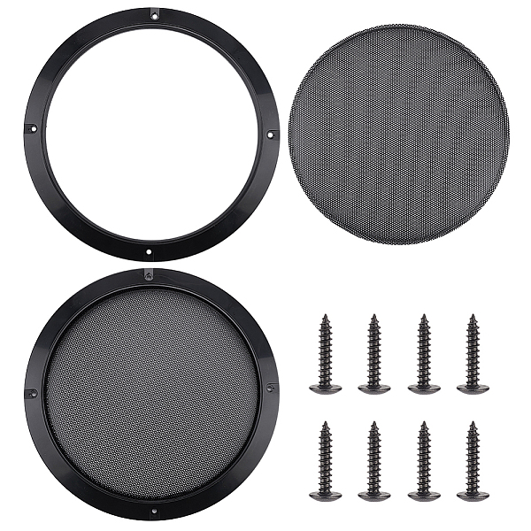 Round Iron with Plastic Mesh Speaker Grills Covers